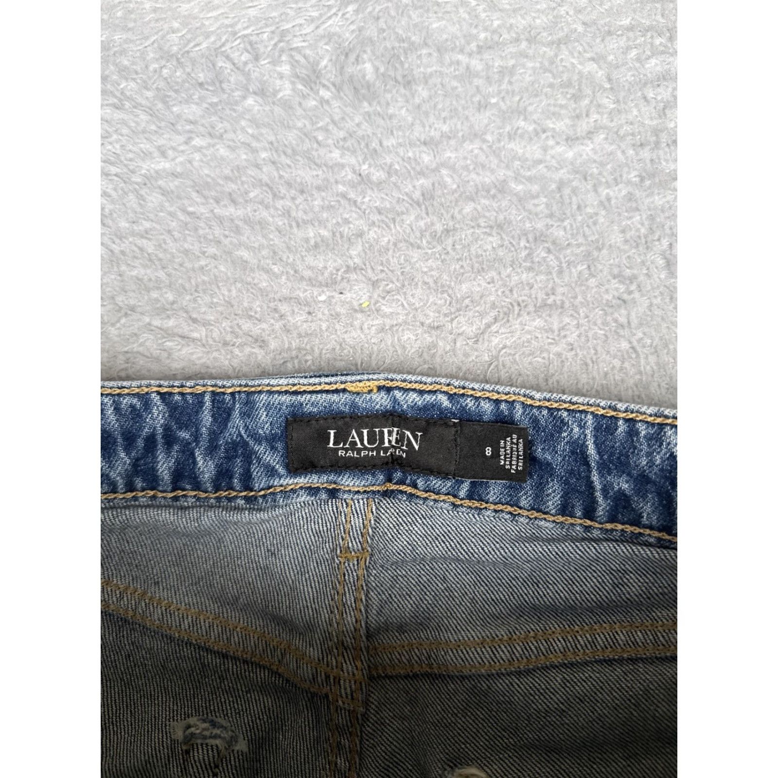 Ralph Lauren Lauren Ralph Lauren LRL Denim Shorts Womens 8 Blue Bermuda Cut-Off Raw Hem 28x10 Size 30" / US 8 / IT 44 - 7 Thumbnail