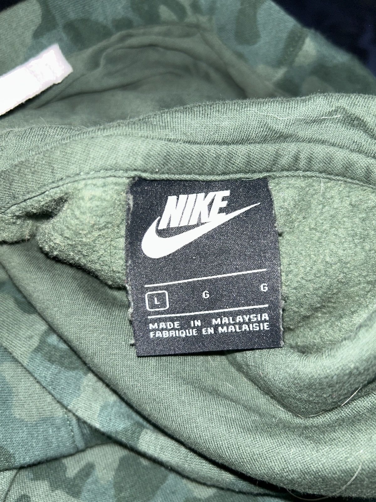Nike Green camo Nike hoodie Size US L / EU 52-54 / 3 - 3 Thumbnail