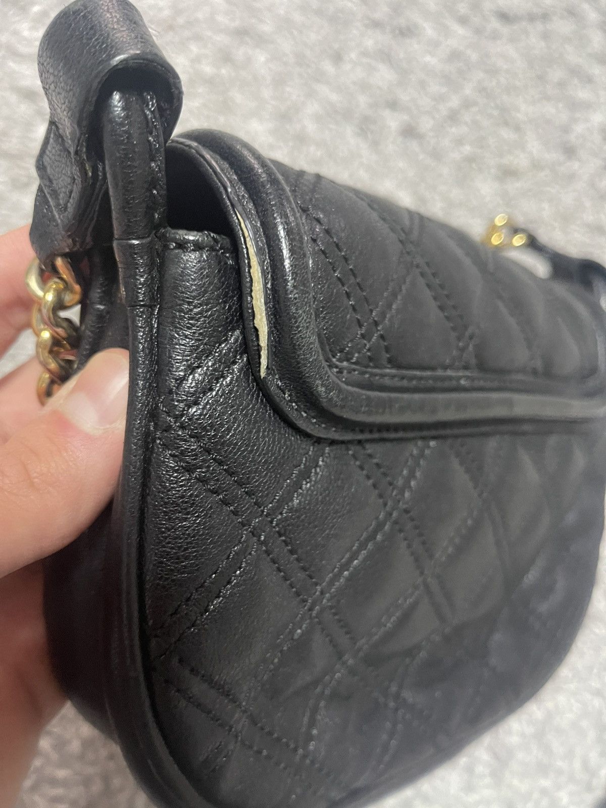 Marc Jacobs Marc Jacobs vintage black leather quitled gold small bag Size ONE SIZE - 17 Thumbnail