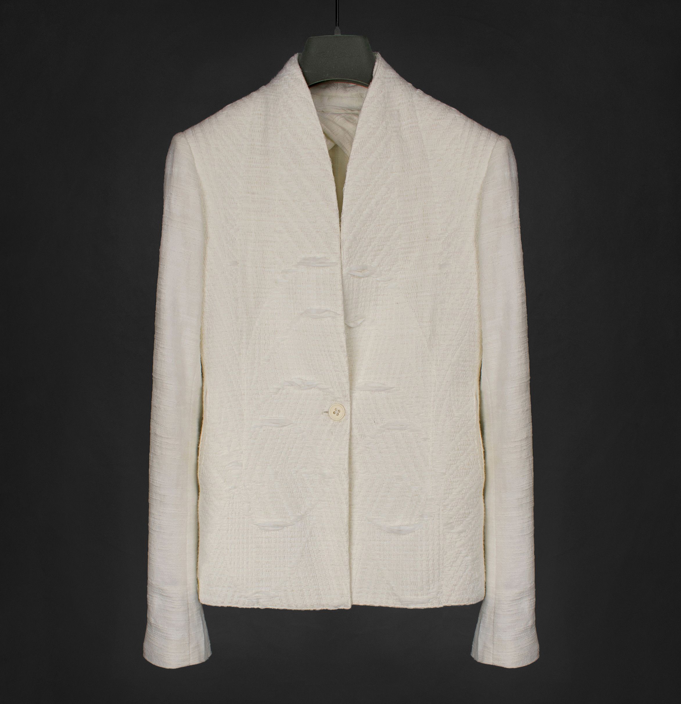 image of Damir Doma Textured Blazer, Runway, Iconic in Milk/White, Women's (Size Small)