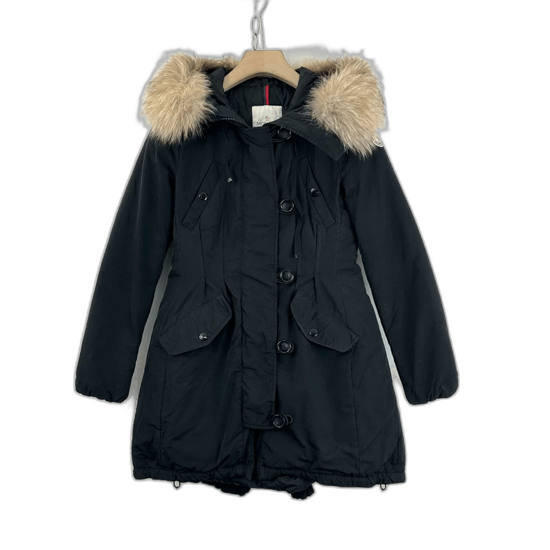 Moncler Moncler Black Fur-Lined Down Jacket Size S / US 4 / IT 40 - 1 Thumbnail