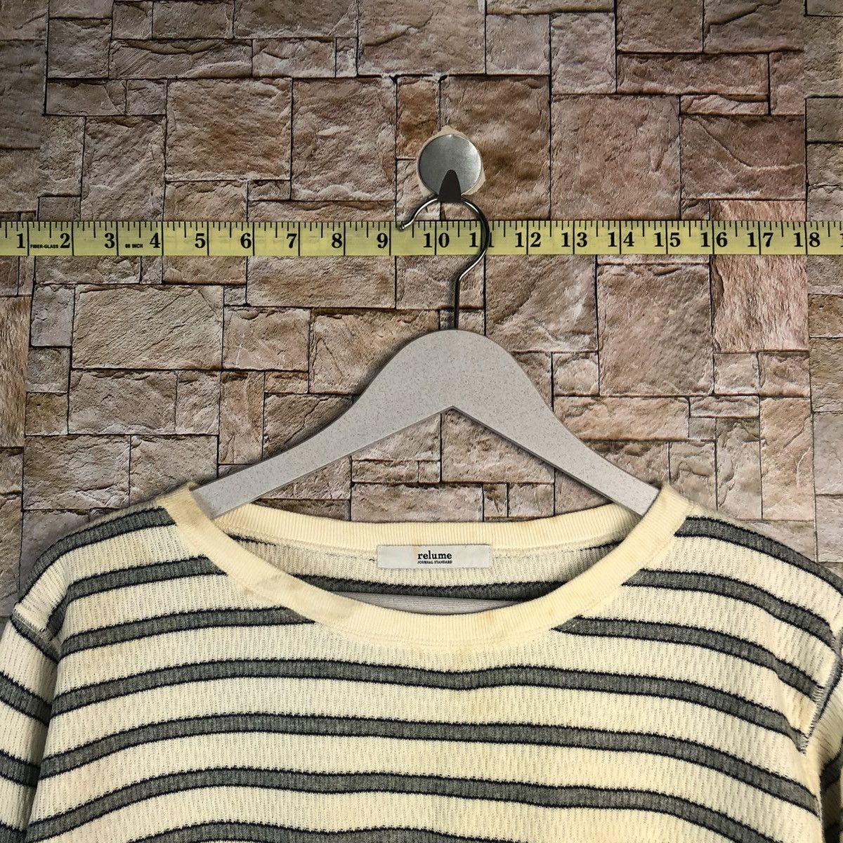 Homespun Knitwear × Japanese Brand × OVER THE STRiPES Relume black White Stripe Knitwear like kurt cobain #A931 Size US M / EU 48-50 / 2 - 4 Thumbnail