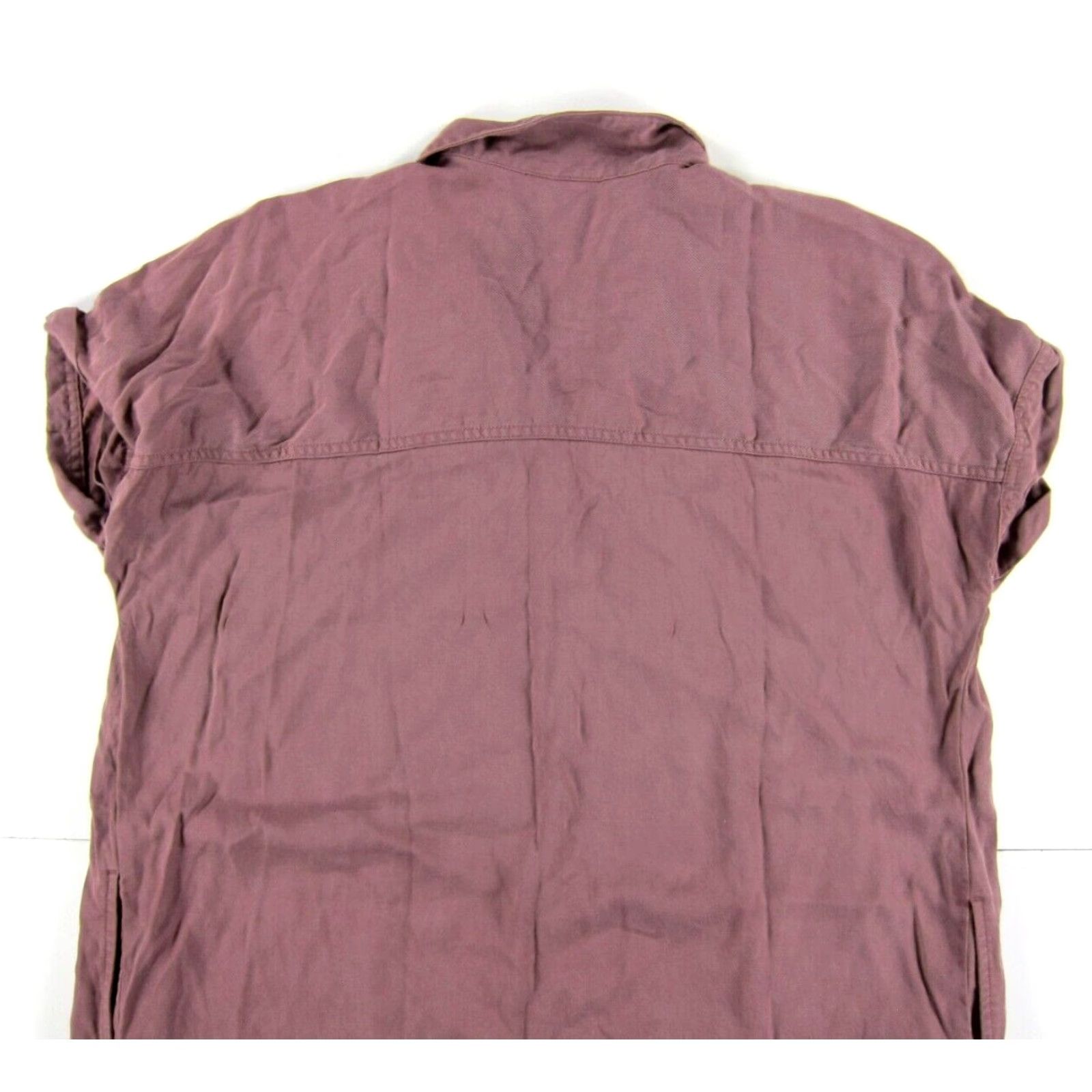 Gap GAP Mauve Pink Cap Sleeve Pocket Collared Shift Tunic Shirt Dress Woman Large Size L / US 10 / IT 46 - 5 Thumbnail
