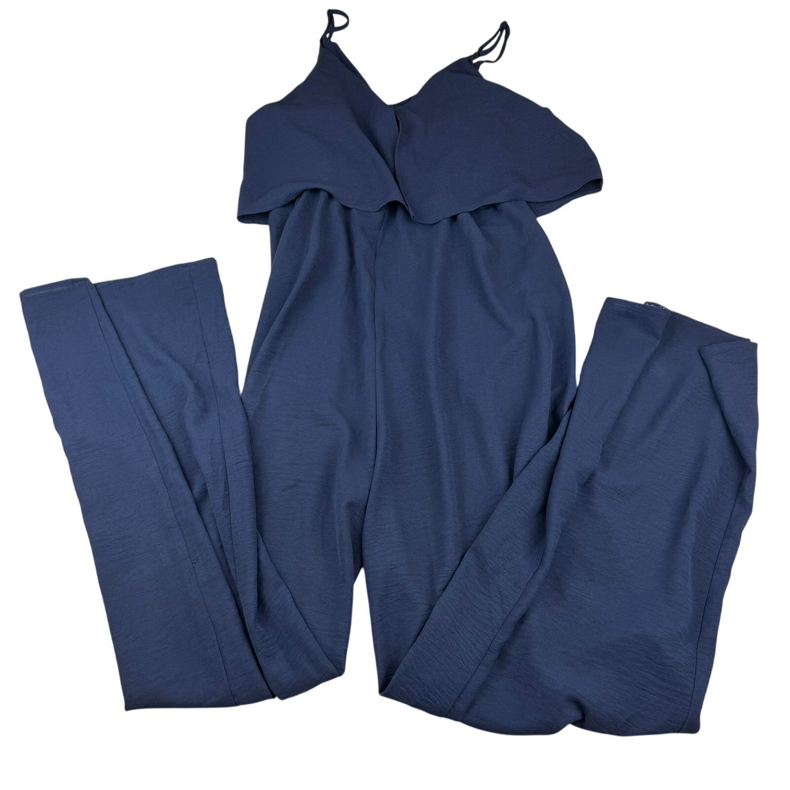Other Gilli Navy Blue Wide Leg Jumpsuit Size L NWT Size 32" / US 10 / IT 46 - 2 Thumbnail