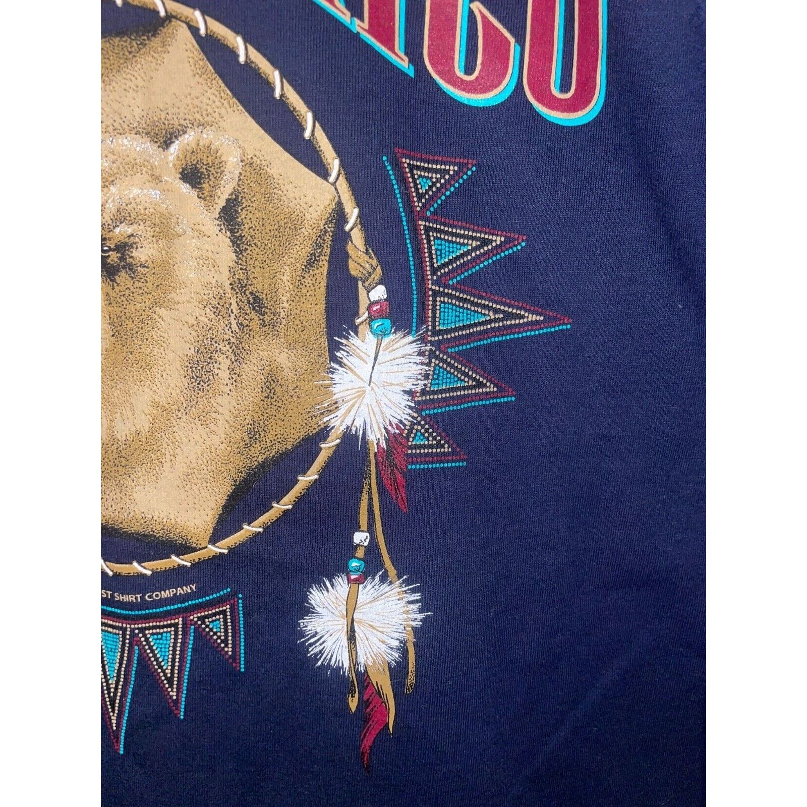 Jerzees Vintage New Mexico Shirt Native Animal Bear VTG 90s Large Size US L / EU 52-54 / 3 - 6 Thumbnail