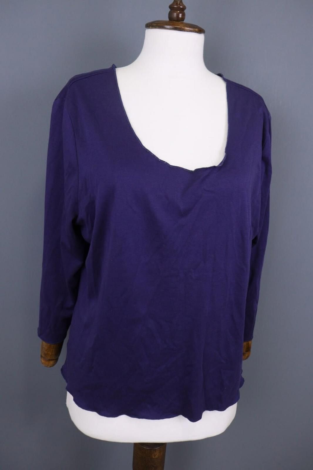 Designer PERUVIAN CONNECTION Purple Pima Shirt Blouse Size XL Size XL / US 12-14 / IT 48-50 - 7 Thumbnail