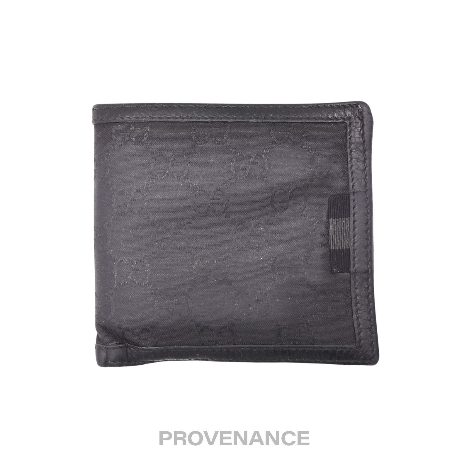 Gucci 🔴 Gucci Web Bifold Wallet - GG Canvas Black Leather Size ONE SIZE - 1 Thumbnail