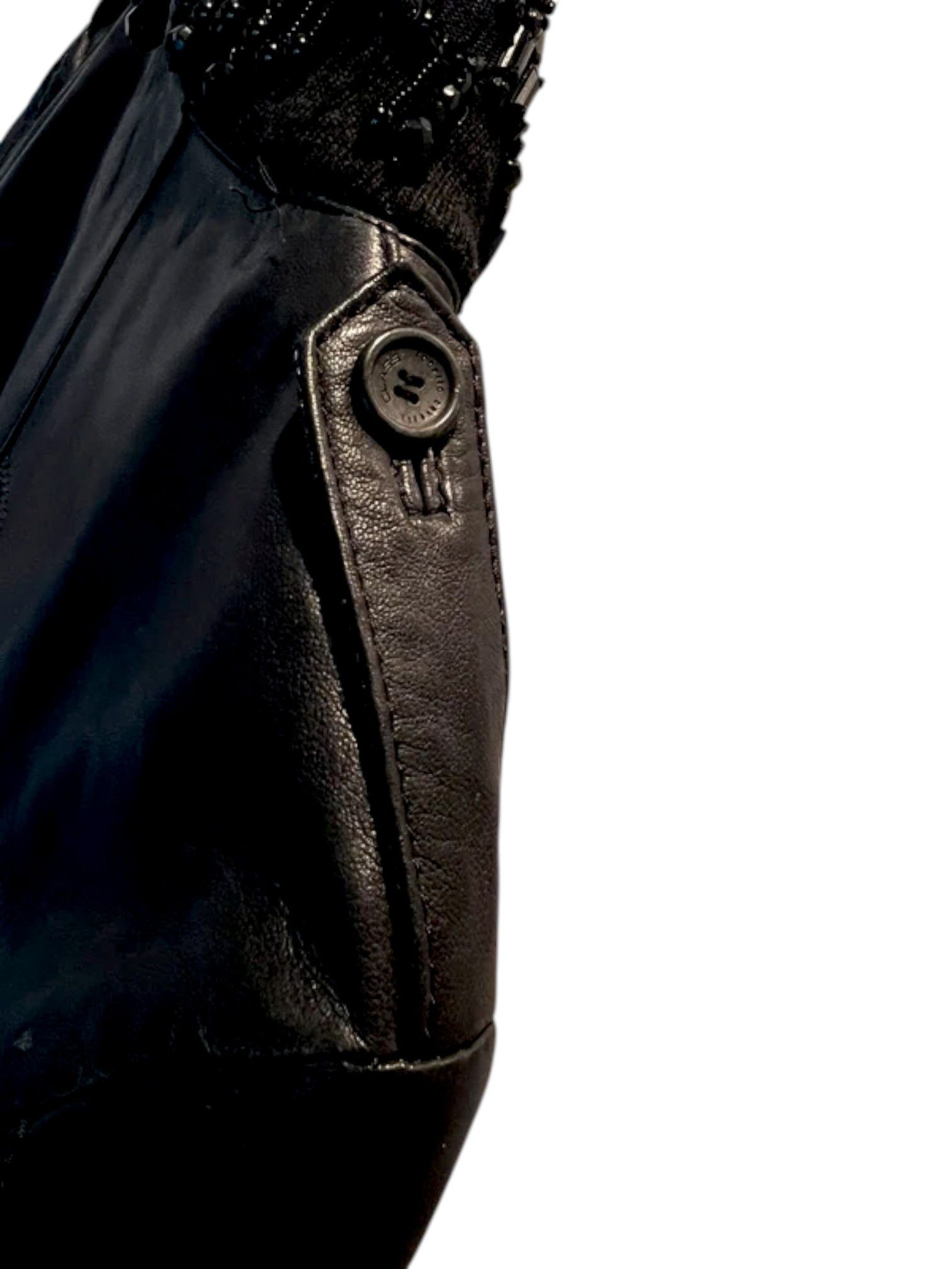 Roberto Cavalli Class Roberto Cavalli Beaded Leather Bomber Jacket, c. 2009 Size M / US 6-8 / IT 42-44 - 4 Thumbnail