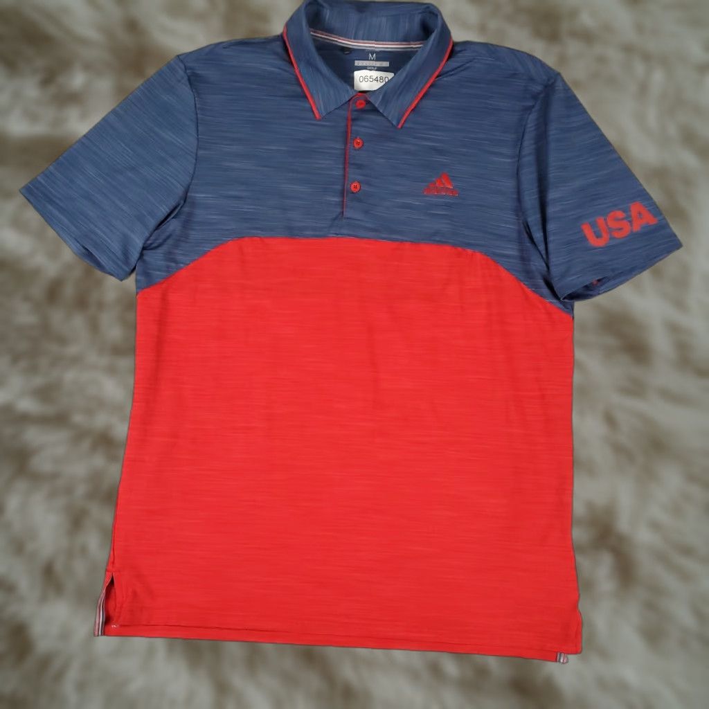 Adidas Adidas Polo Shirt Mens Medium Blue Red USA Golf Casual Short Sleeve Polo Shirt Shirt Mens Medium Red Adidas Polo Shirt Golf Casual Short Sleeve Size US M / EU 48-50 / 2 - 1 Thumbnail
