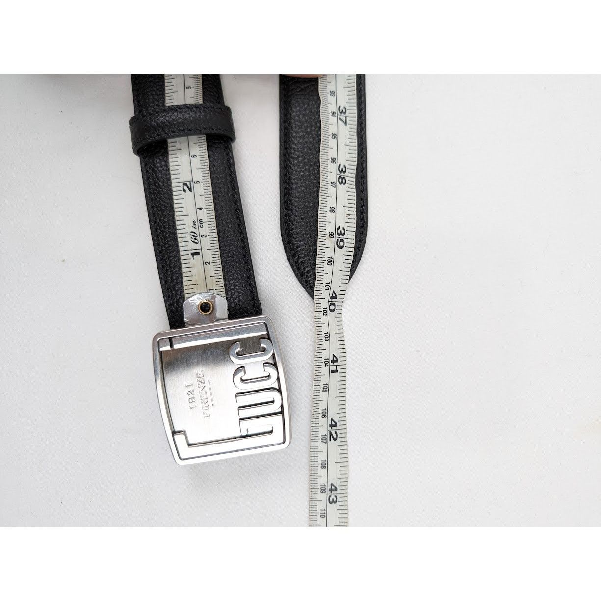 Gucci o1rshd1 Size: 90 CM / Logo Plate Belt in Black Size 36 - 10 Thumbnail
