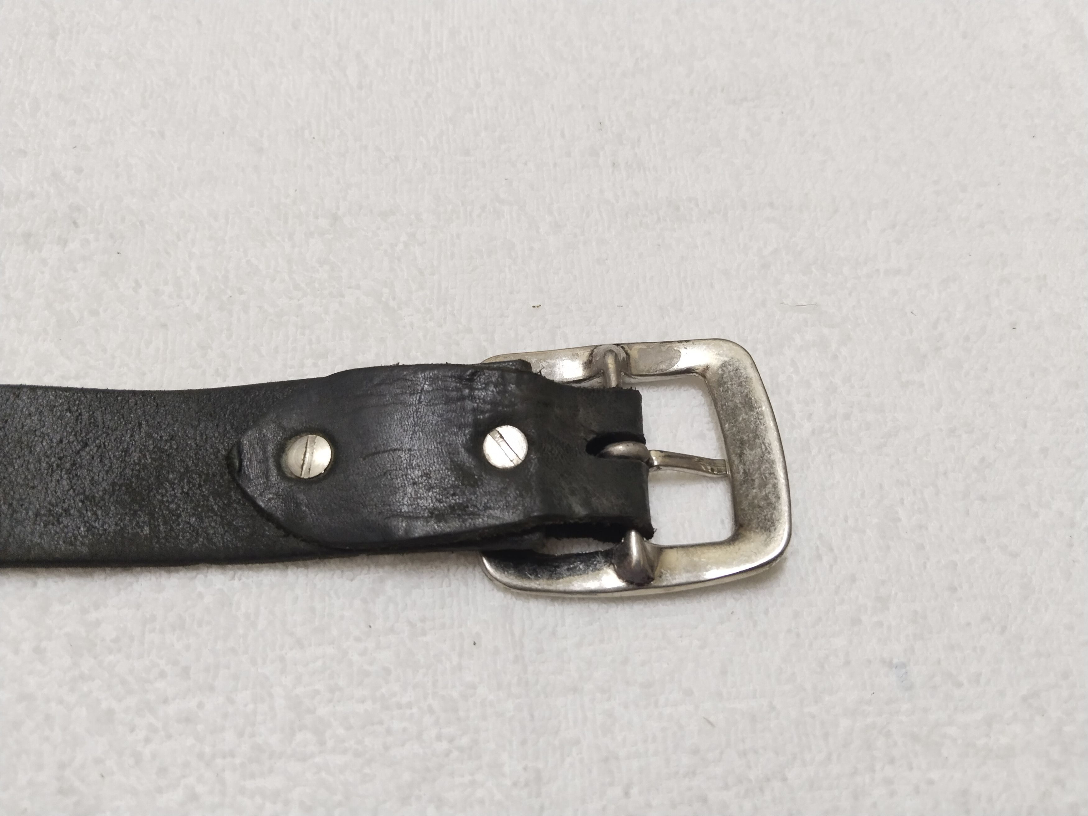 Japanese Brand × Vintage Vintage Black Leather Belt Waist 44-48 Size 46 - 3 Thumbnail
