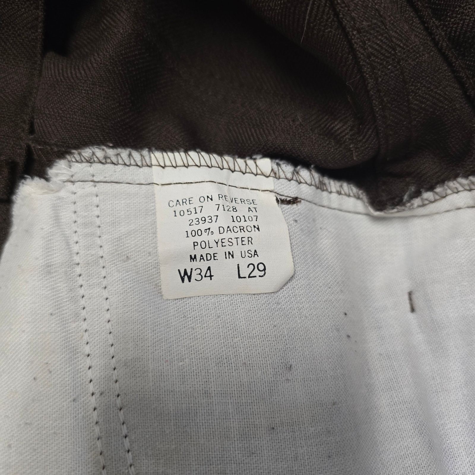 Levi's Vintage Levis Bootcut Pants Mens 34x29 Herringbone Western Size US 34 / EU 50 - 6 Thumbnail