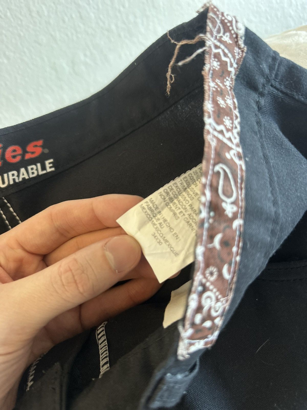 Dickies Dickies Classic Black Straight 34x30 Custom Brown Bandana Size US 34 / EU 50 - 9 Thumbnail