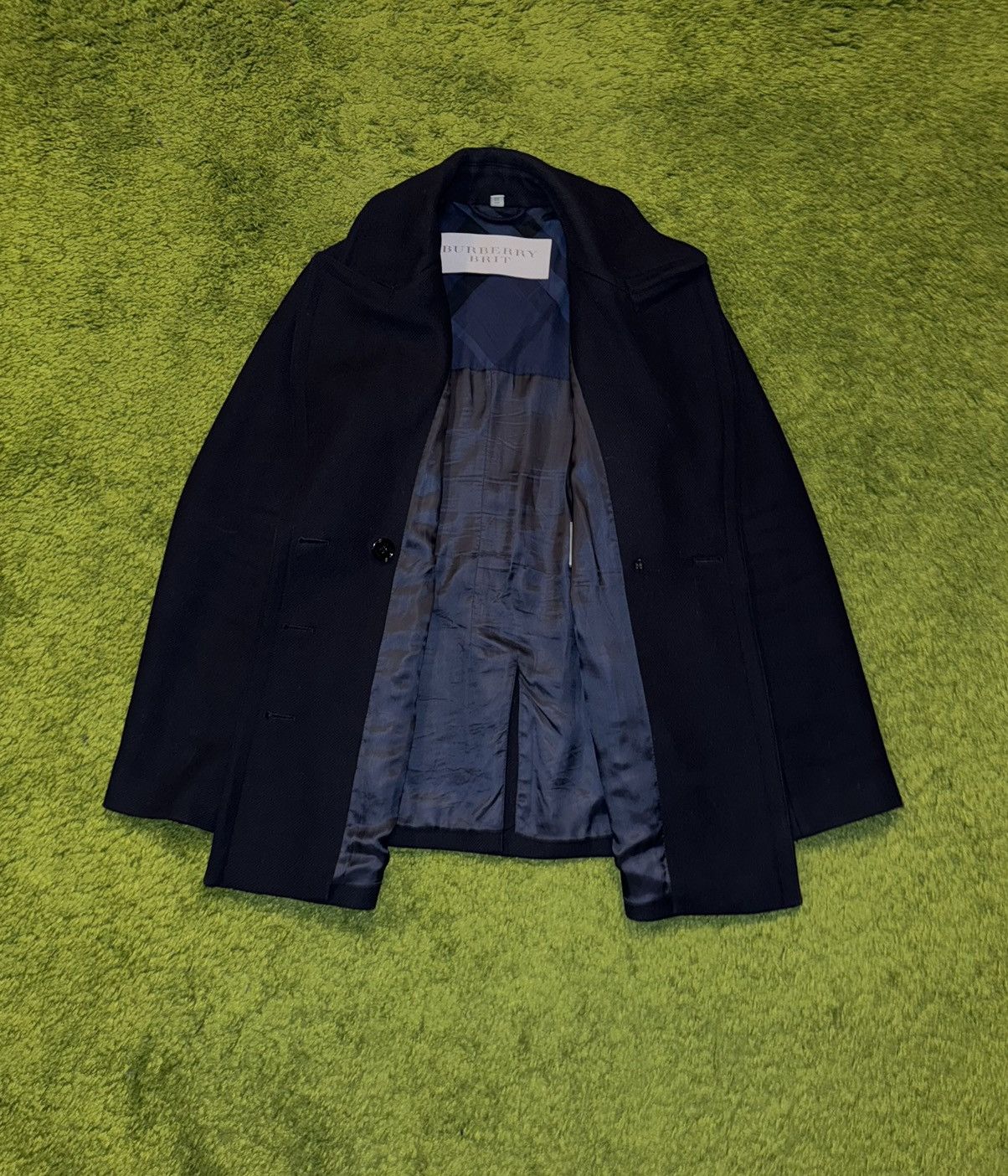 Burberry × Designer Burberry Brit double breasted wool coat jacket Size XL / US 12-14 / IT 48-50 - 2 Thumbnail