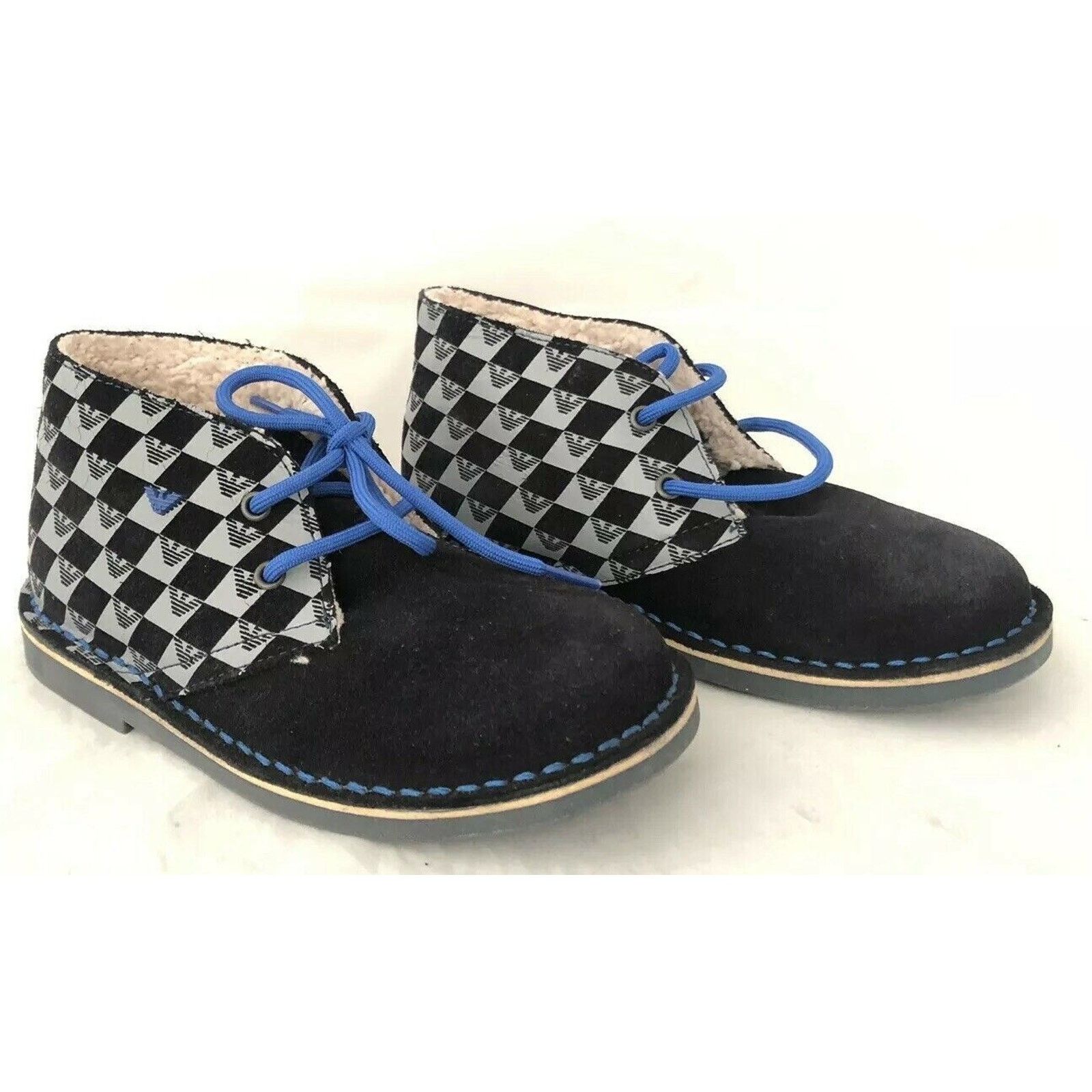 Armani Armani Junior boys Navy Desert Boots Shoes 39 Eu (7 US) Size US 7 / IT 37 - 1 Thumbnail