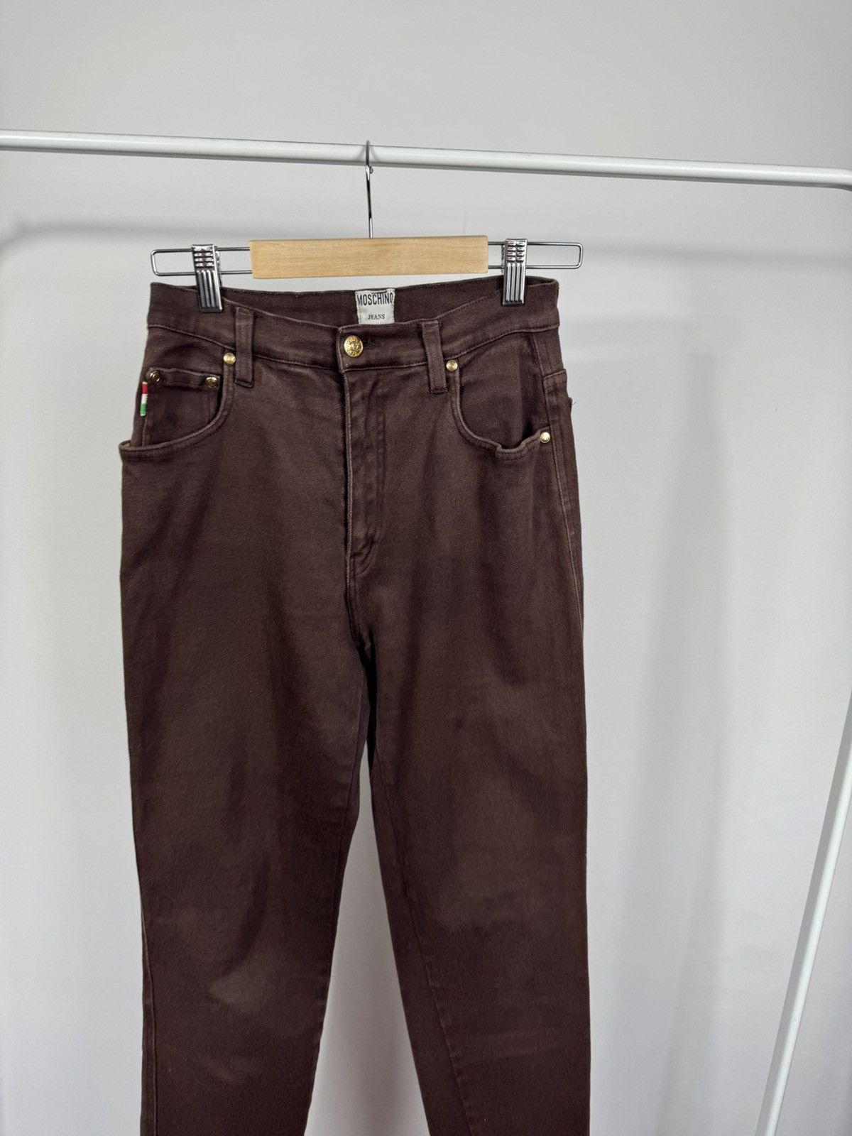 Moschino Vintage Moschino Stretch Jeans Brown Slim Fit Women’s Size 27" / US 4 / IT 40 - 10 Thumbnail