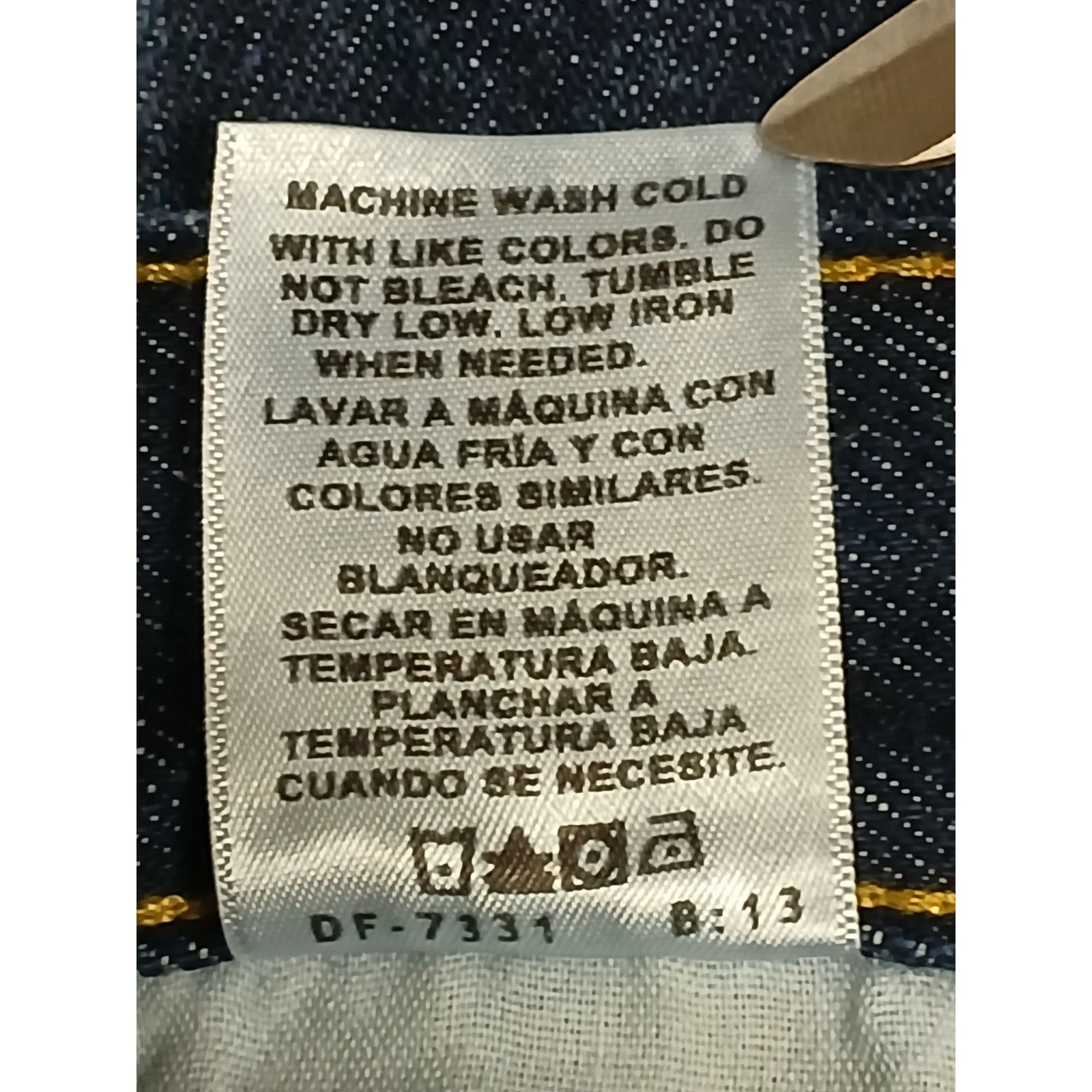 George George (50x30) Men's Straight Leg Relaxed Blue Denim Jeans Size US 34 / EU 50 - 9 Thumbnail