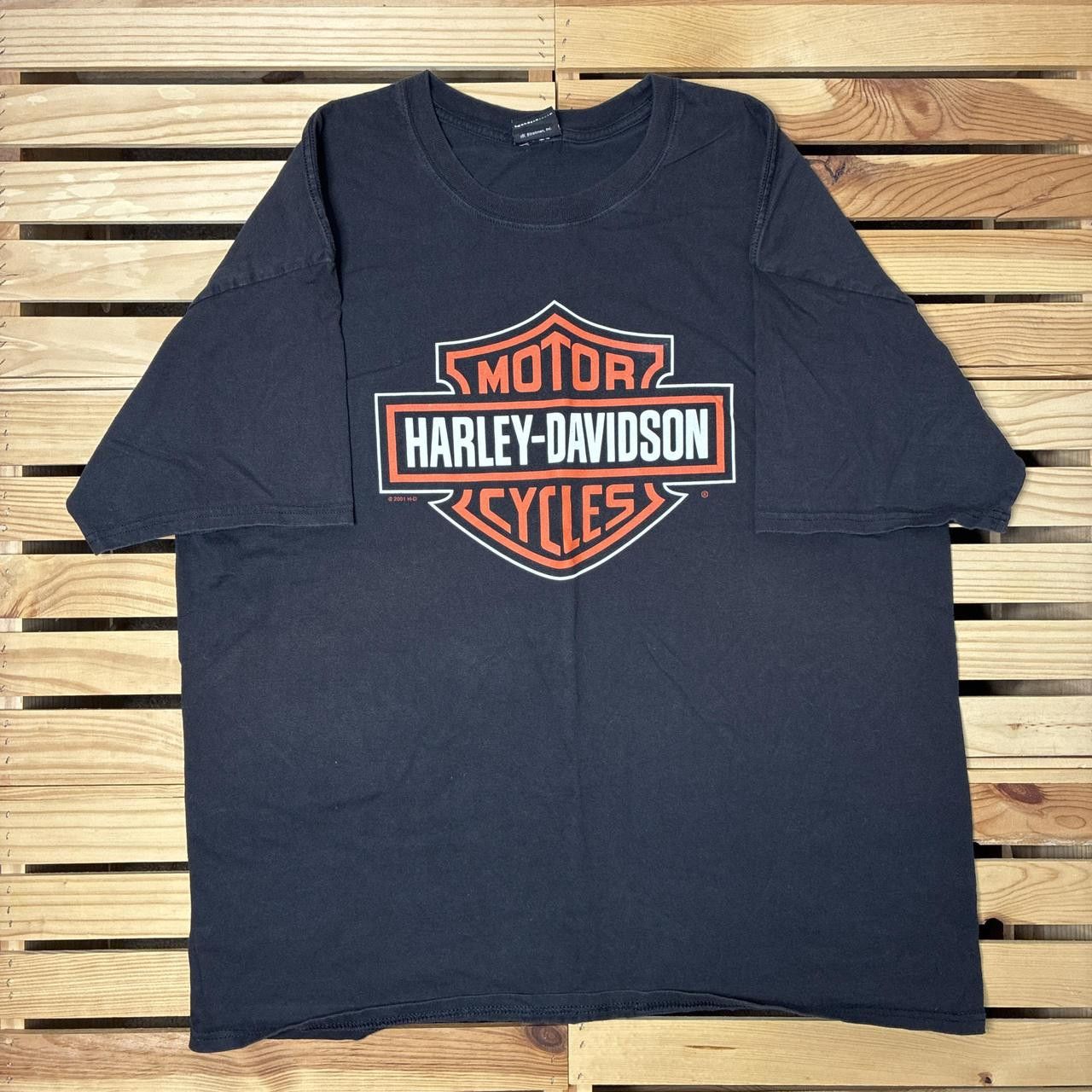 Harley Davidson Harley Davidson FL Black Slash Biker Tee Size 2XL Size US XXL / EU 58 / 5 - 2 Thumbnail