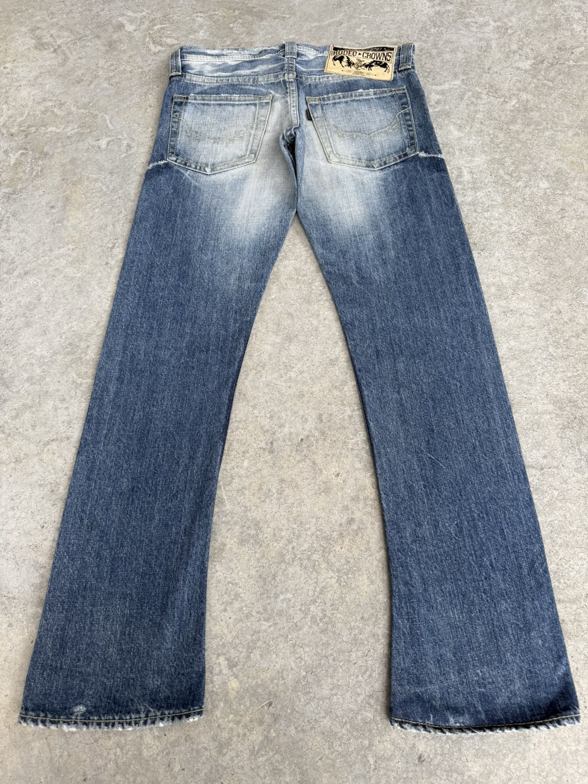 If Six Was Nine Japanese Rodeo Crowns Flared Jeans Distressed Size US 32 / EU 48 - 2 Thumbnail