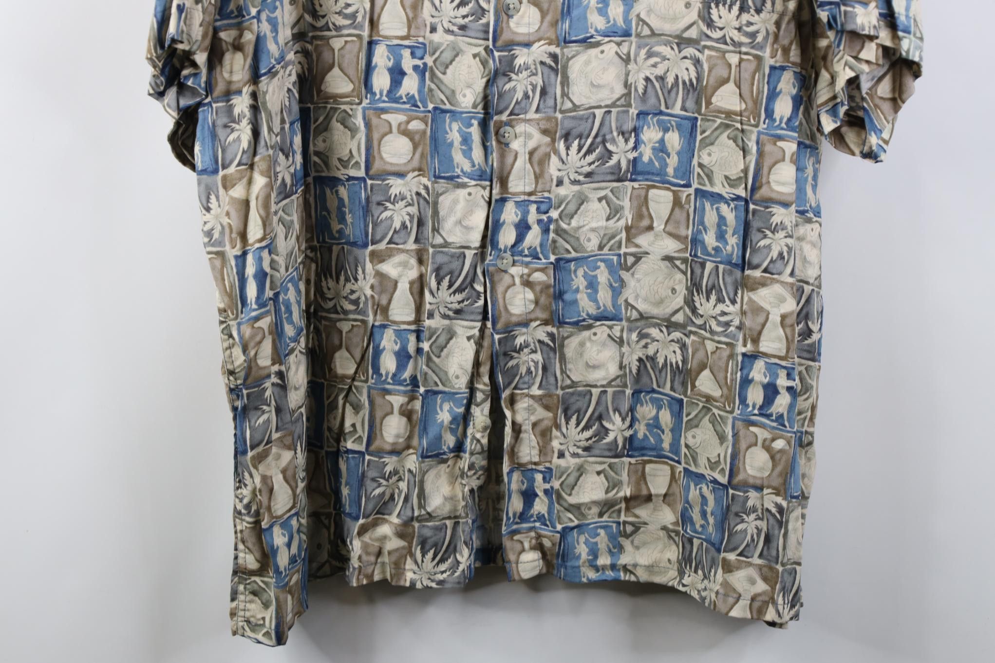 Vintage Deadstock Vintage 90s Streetwear Fish Hawaiian Button Shirt Size US XXL / EU 58 / 5 - 3 Thumbnail