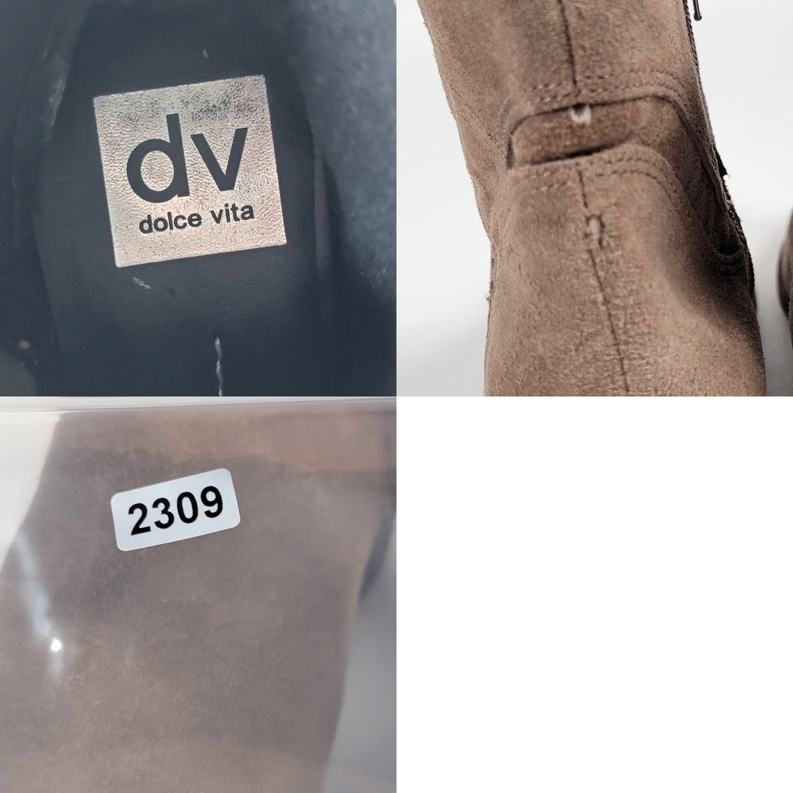 Dolce Vita DV by Dolce Vita Booties Women's 7.5 Taupe Brown Suede Zip Ankle Boots Bootie Women's 7.5 Taupe Brown Suede Zip Ankle Boots Size US 8 / IT 38 - 9 Thumbnail