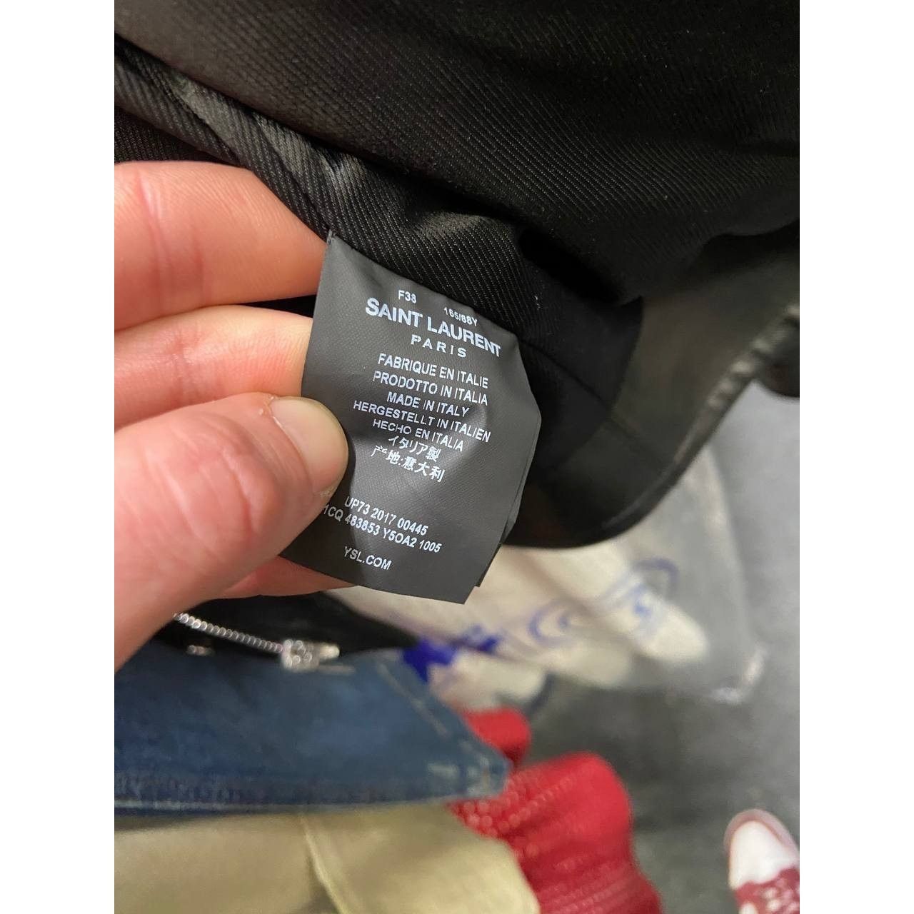 Saint Laurent Paris Saint Laurent Cropped Embroidered Leather Jacket Sz.38 M Size S / US 4 / IT 40 - 5 Thumbnail