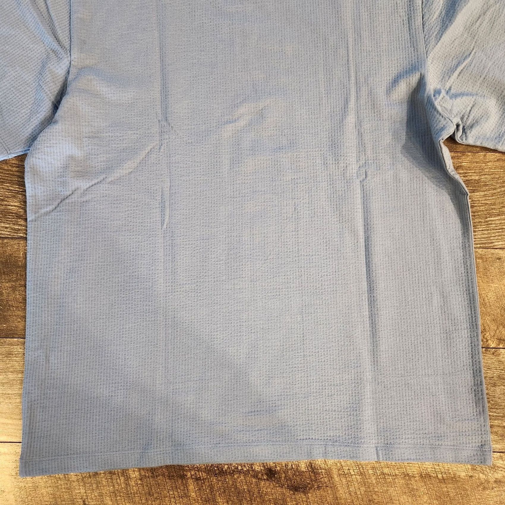 Scotch & Soda Scotch & Soda T Shirt Tee Mens L Blue Textured Knit Crew Neck Short Sleeve Size US L / EU 52-54 / 3 - 7 Thumbnail