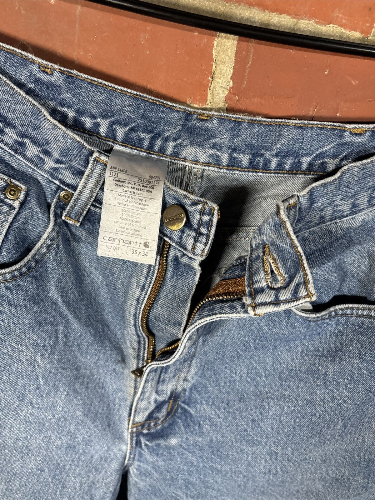 Carhartt Carhartt Jeans B17 DST Workwear Relaxed 35x34, Real 34x33.5 Size US 34 / EU 50 - 7 Thumbnail