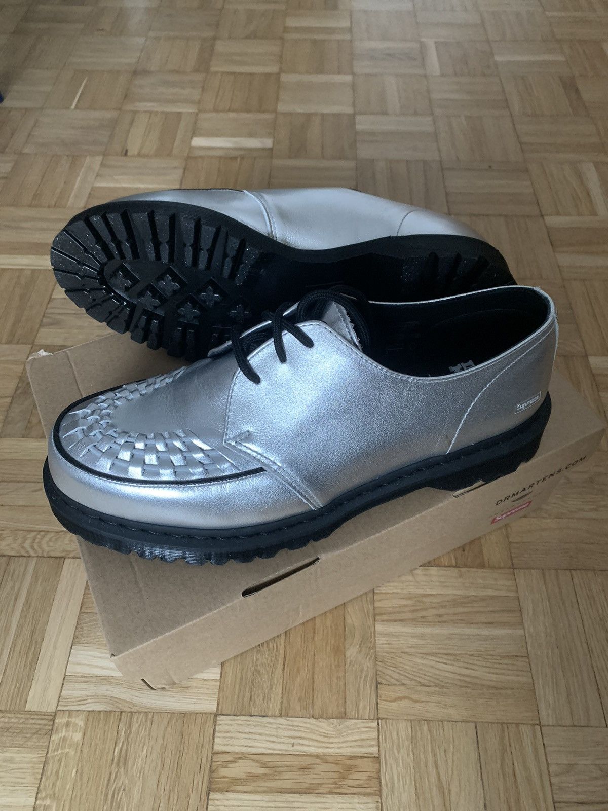 Supreme Supreme Dr. Martens Ramsey Creeper Silver Nappa | Grailed