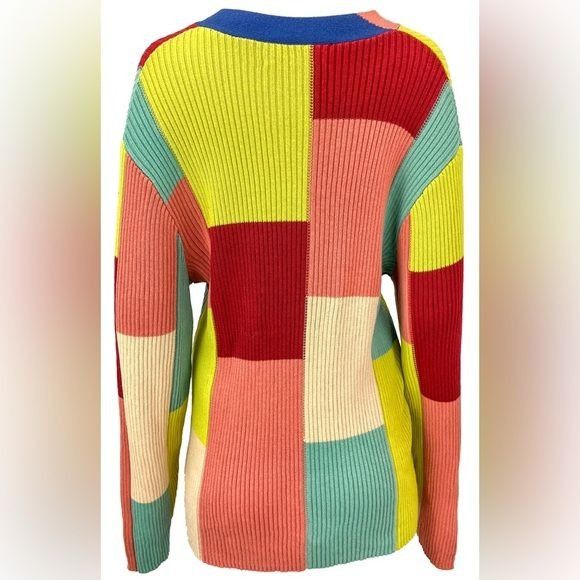 The Elder Statesman THE ELDER STATESMAN BATCH BLOCK CARDIGAN IN MULTI size M Size M / US 6-8 / IT 42-44 - 3 Thumbnail