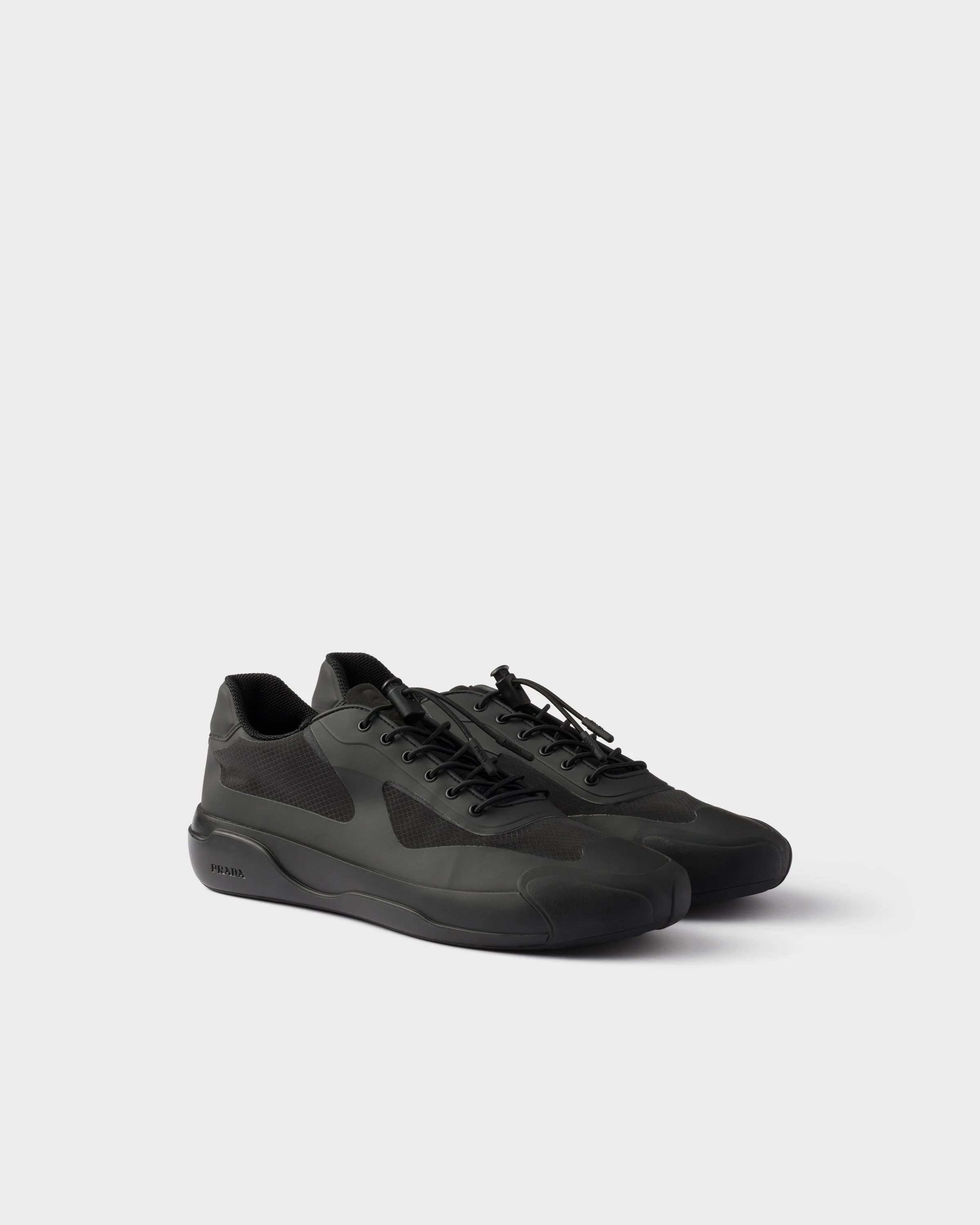 Prada o1la1rc1a0226 Technical Fabric Sneakers in Black Size US 11 / EU 44 - 1 Thumbnail