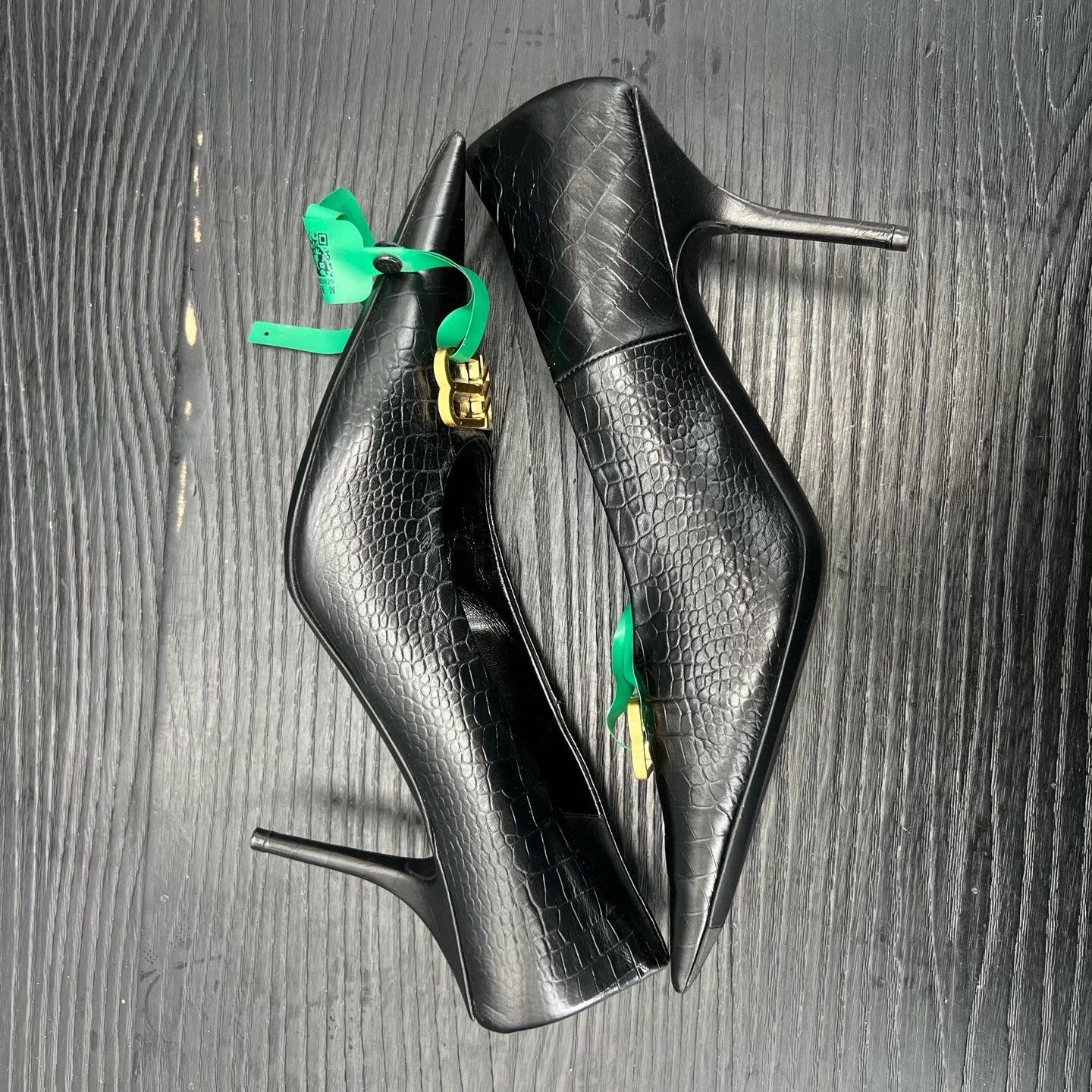 Balenciaga Balenciaga Knife Croc Embossed Heels 40 with Box Size US 9 / IT 39 - 2 Thumbnail