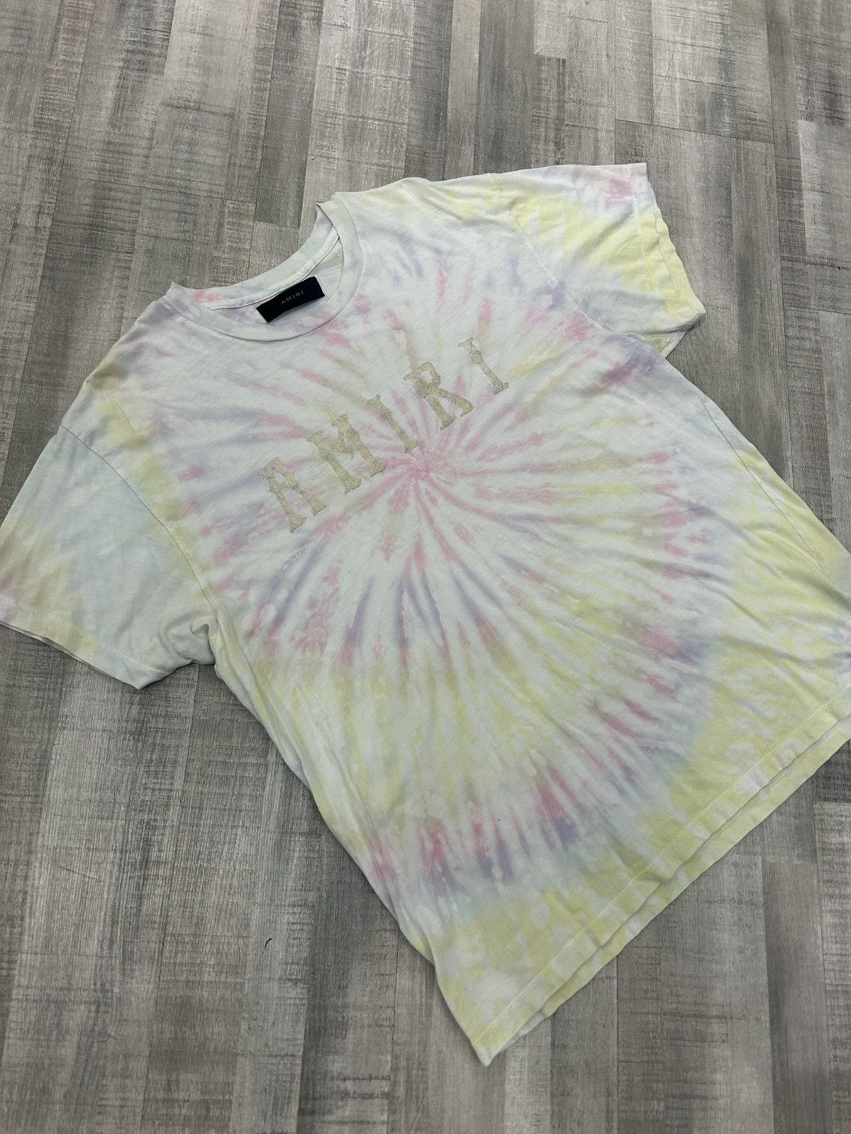 Amiri Amiri Tie Dye Spellout Tee Size US M / EU 48-50 / 2 - 2 Thumbnail