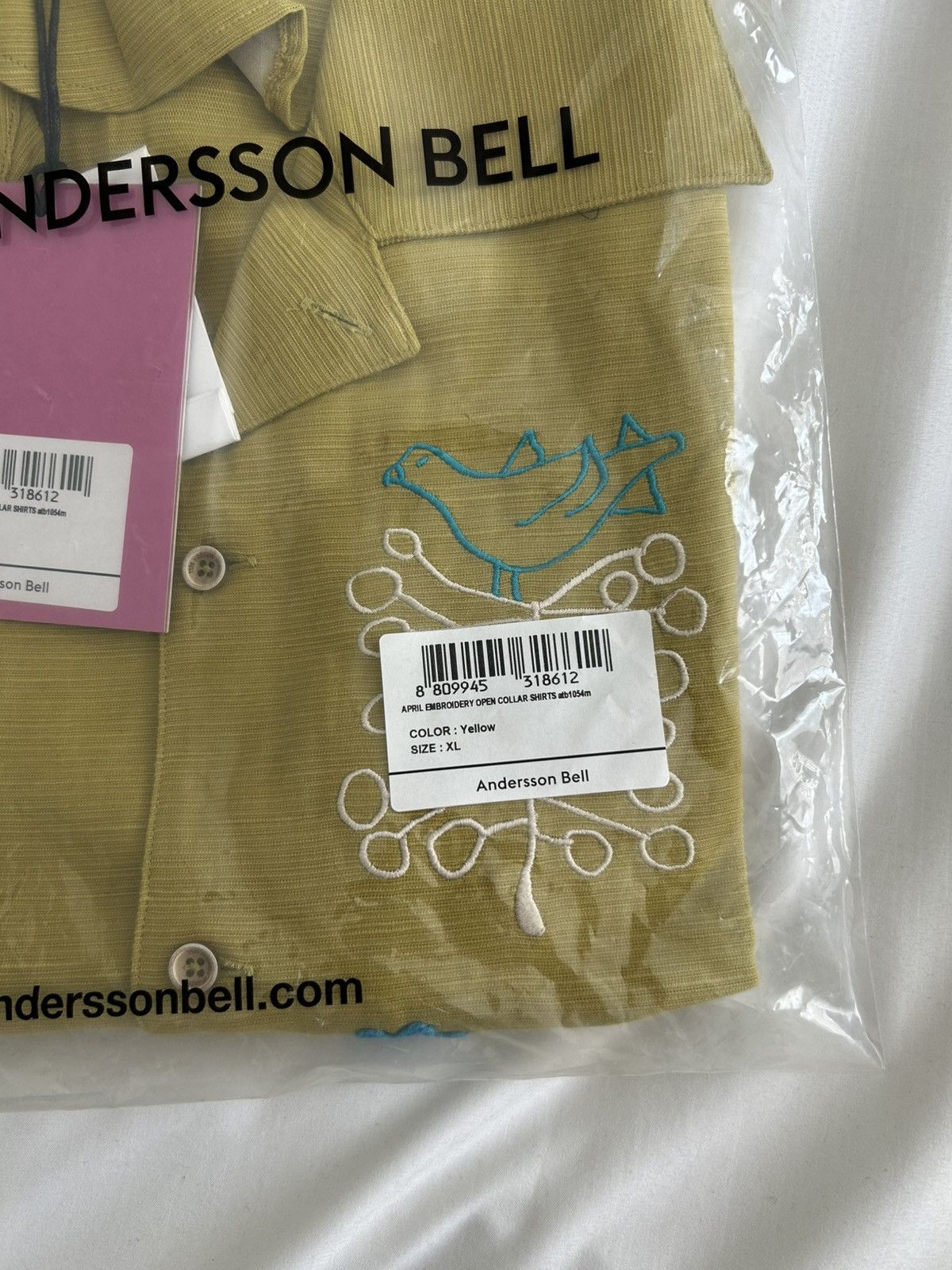 Andersson Bell Anderson Bell Yellow April Shirt Embroidered Open Colar Size US XL / EU 56 / 4 - 11 Thumbnail