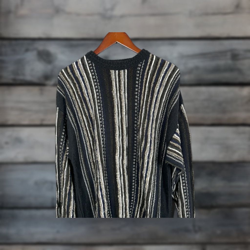 Haggar Vintage Haggar Men's Textured Stripe Sweater Adult Large Black Lightweight Knit 90s Size US L / EU 52-54 / 3 - 1 Thumbnail