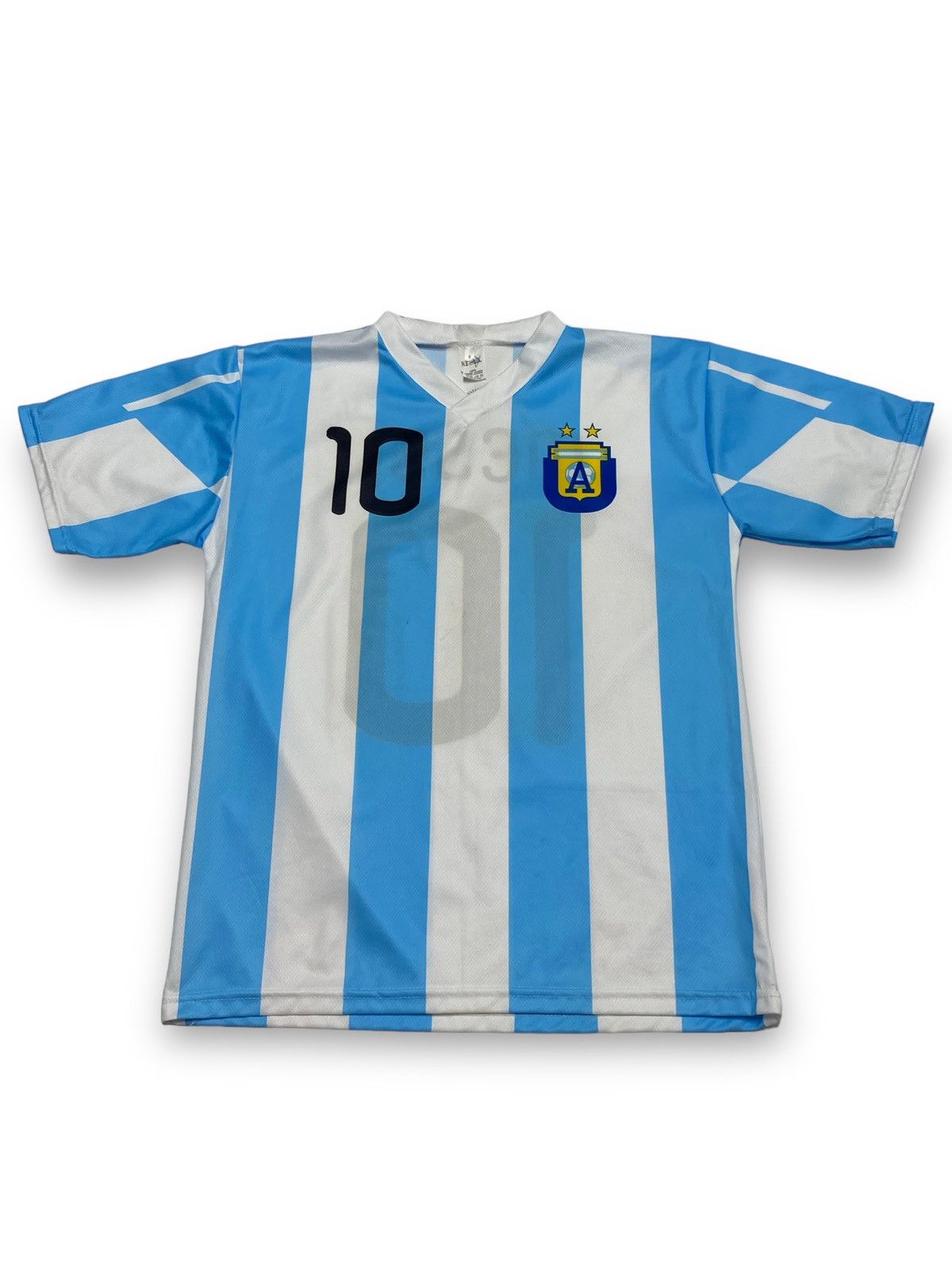 Vintage Bootleg!! 90s Vintage MESSI Jersey Soccer Football Bloke Size US M / EU 48-50 / 2 - 2 Thumbnail