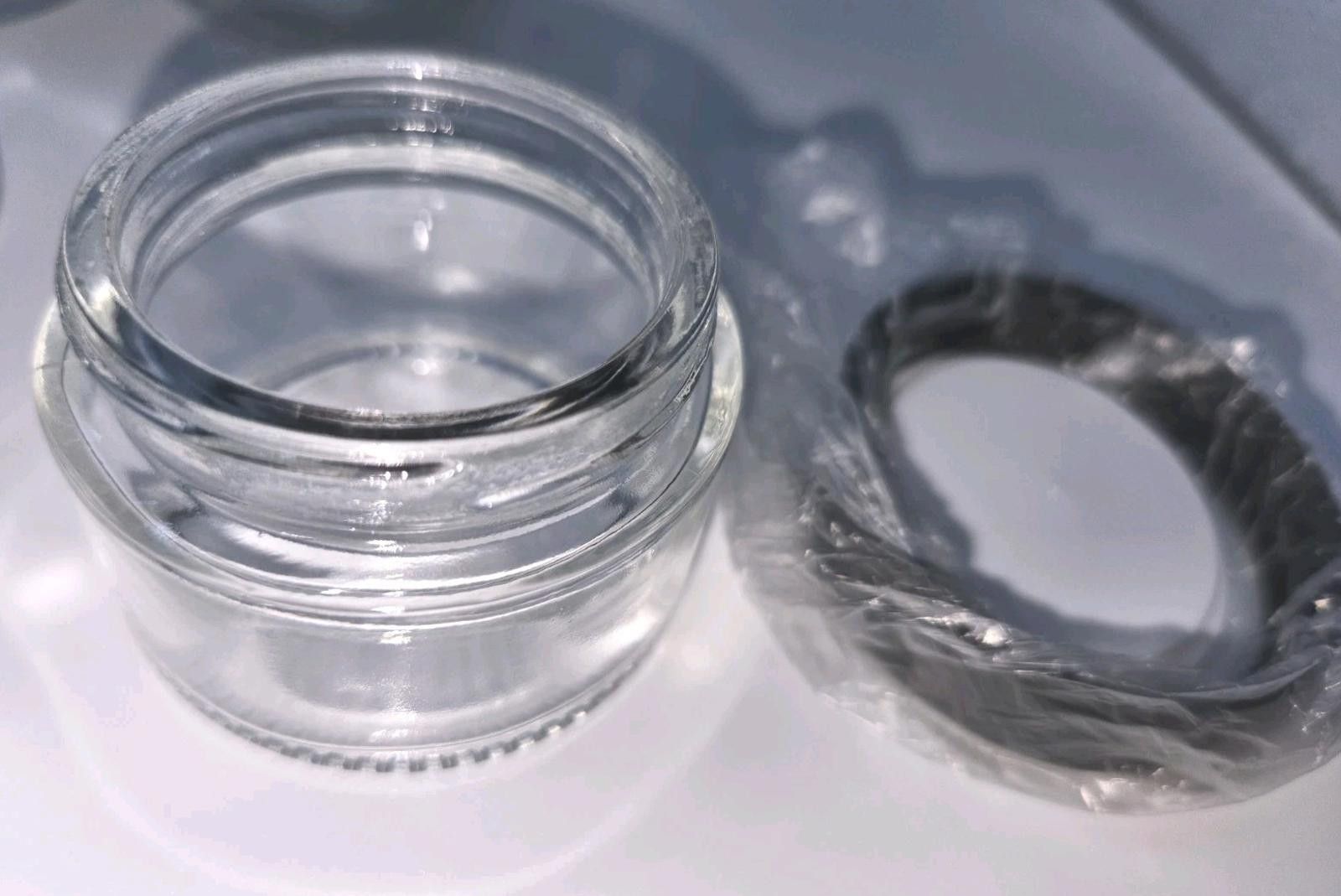 Other 6 Pack 1 Oz Clear Glass Containers With Lids & Inner Liners Size ONE SIZE - 8 Thumbnail