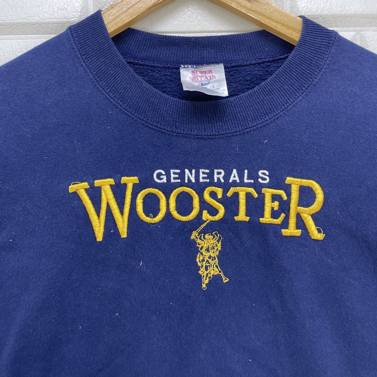 Vintage 💥Vintage 90s Generals Wooster Spellout Sweatshirt Pullover Size US M / EU 48-50 / 2 - 4 Thumbnail
