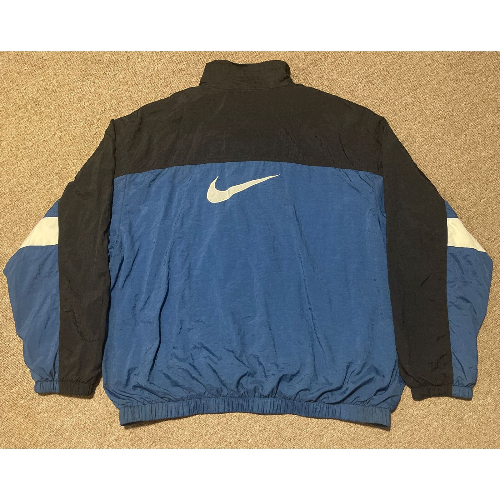 Nike Vintage 90s Men's XXL 2XL Nike Big Swoosh Full Zip Windbreak Size US XXL / EU 58 / 5 - 2 Thumbnail