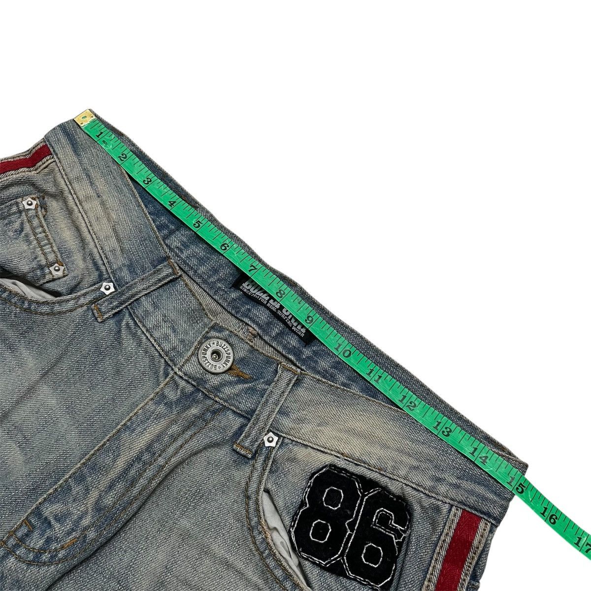 Hysteric Glamour Buzz Spunky Patched Distressed Faded Denim Jeans Size US 30 / EU 46 - 9 Thumbnail