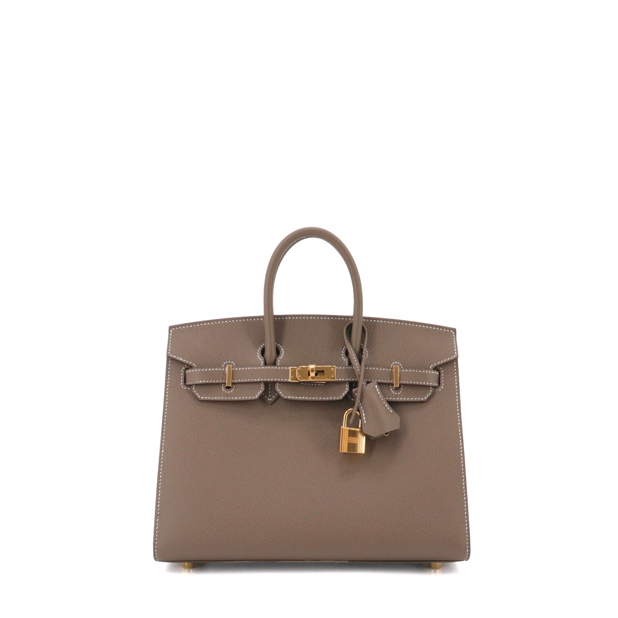 Hermes HERMÈS - Birkin 25 Hermès handbag in etoupe epsom leather Size ONE SIZE - 1 Thumbnail