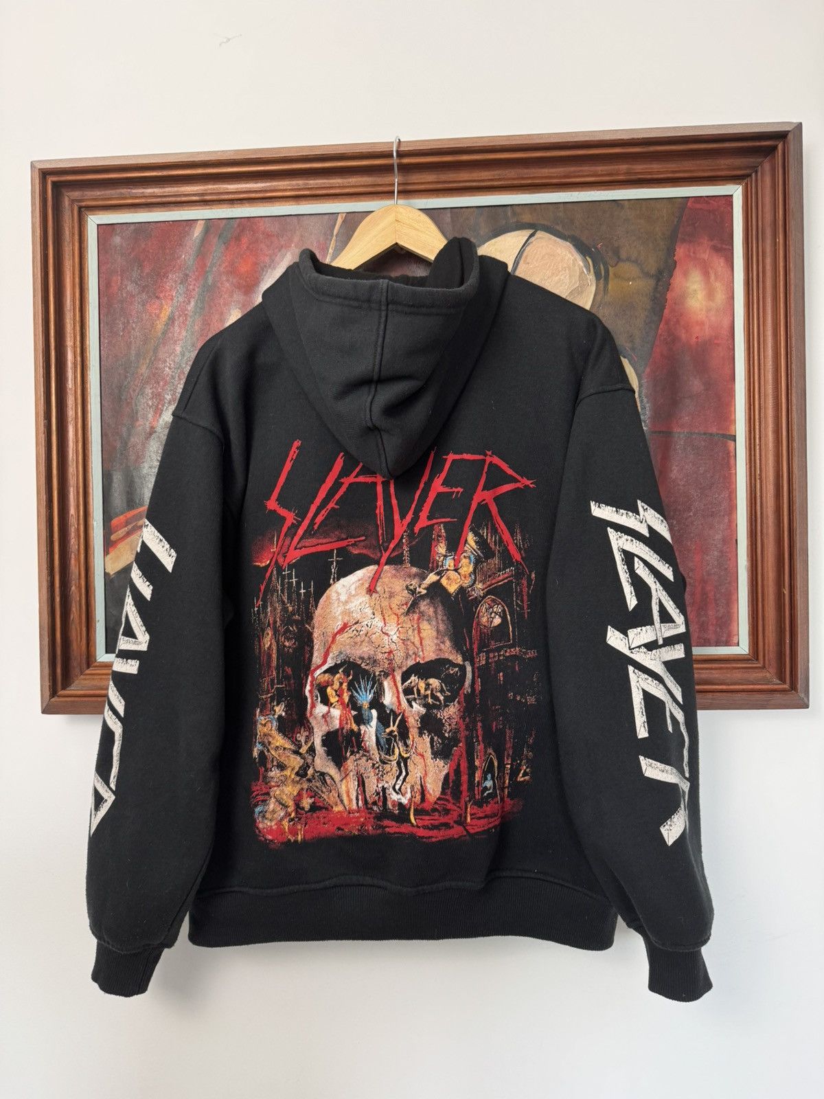 Band Tees × Slayer × Vintage Slayer Vintage Band Hoodie South Of Heaven ...