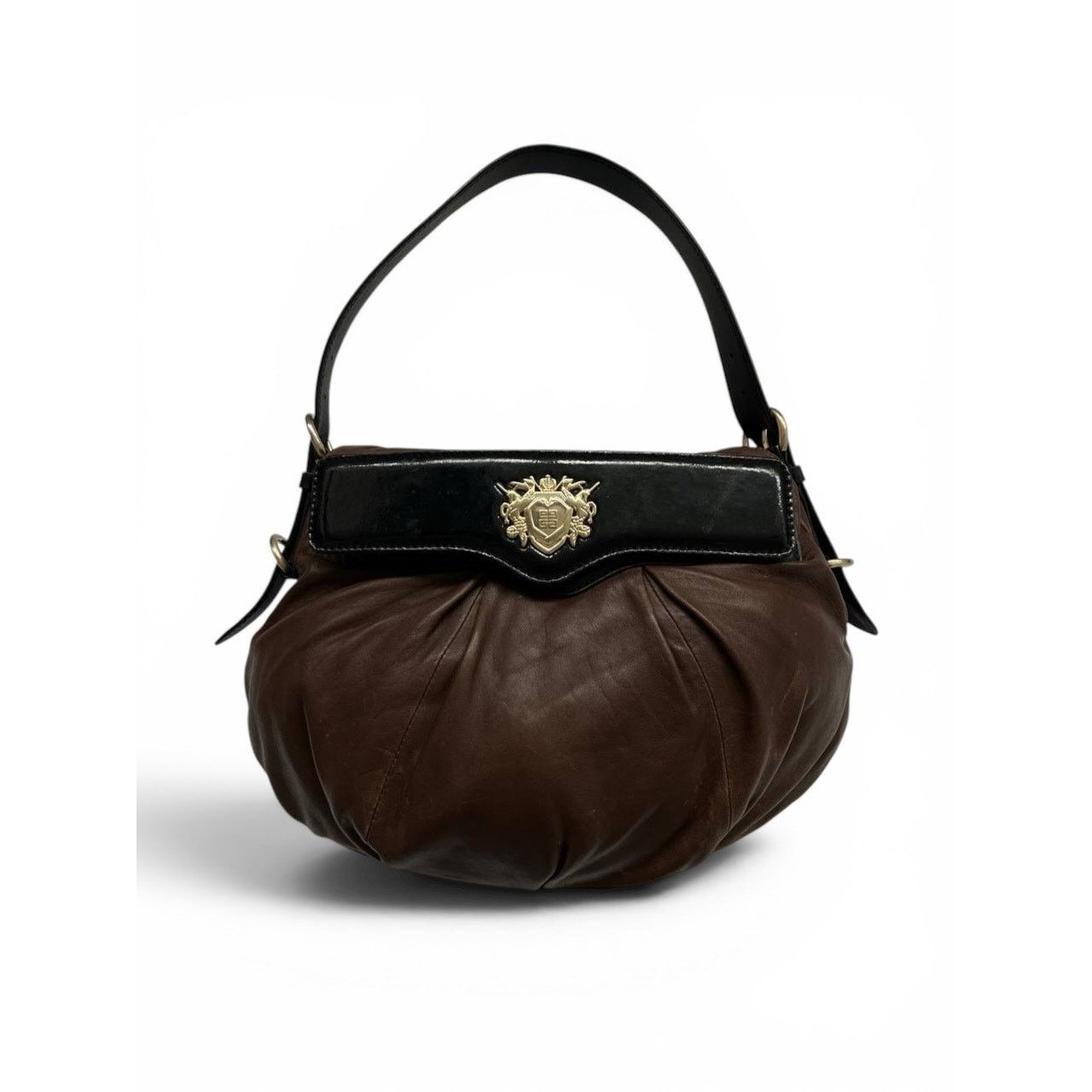 Givenchy Givenchy Draped Leather Brown Shoulder Bag Size ONE SIZE - 1 Thumbnail