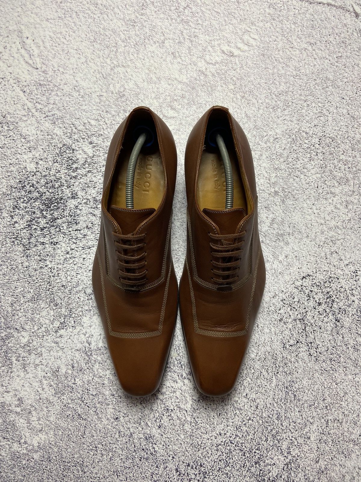 Designer × Gucci Rare Gucci Leather Shoes Italian Formal Sneakers Luxury Size US 7 / EU 40 - 6 Thumbnail