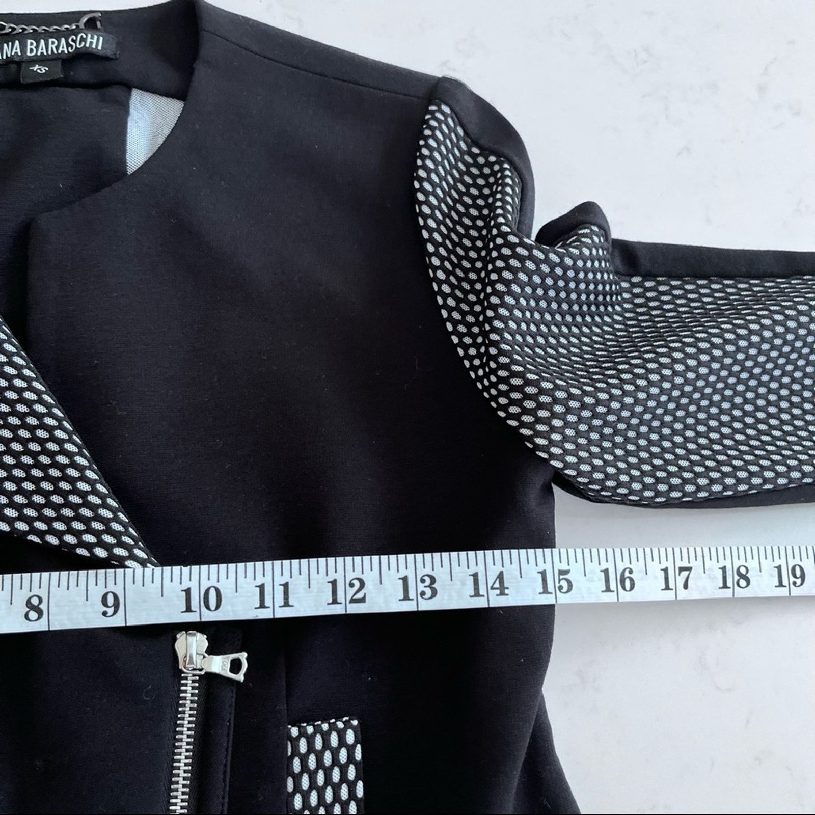 Anthropologie Yoana Baraschi black faux mesh trim motorcycle jacket XS Size XS / US 0-2 / IT 36-38 - 6 Thumbnail