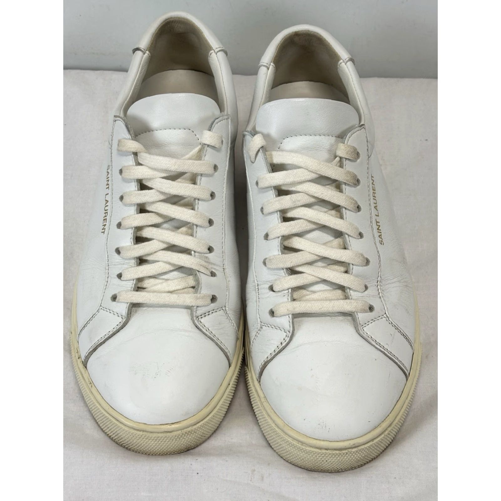 Yves Saint Laurent Vintage Saint Laurent Andy Sneakers Women’s 8 White Leather Casual Low Top Italy Size US 8 / IT 38 - 3 Thumbnail