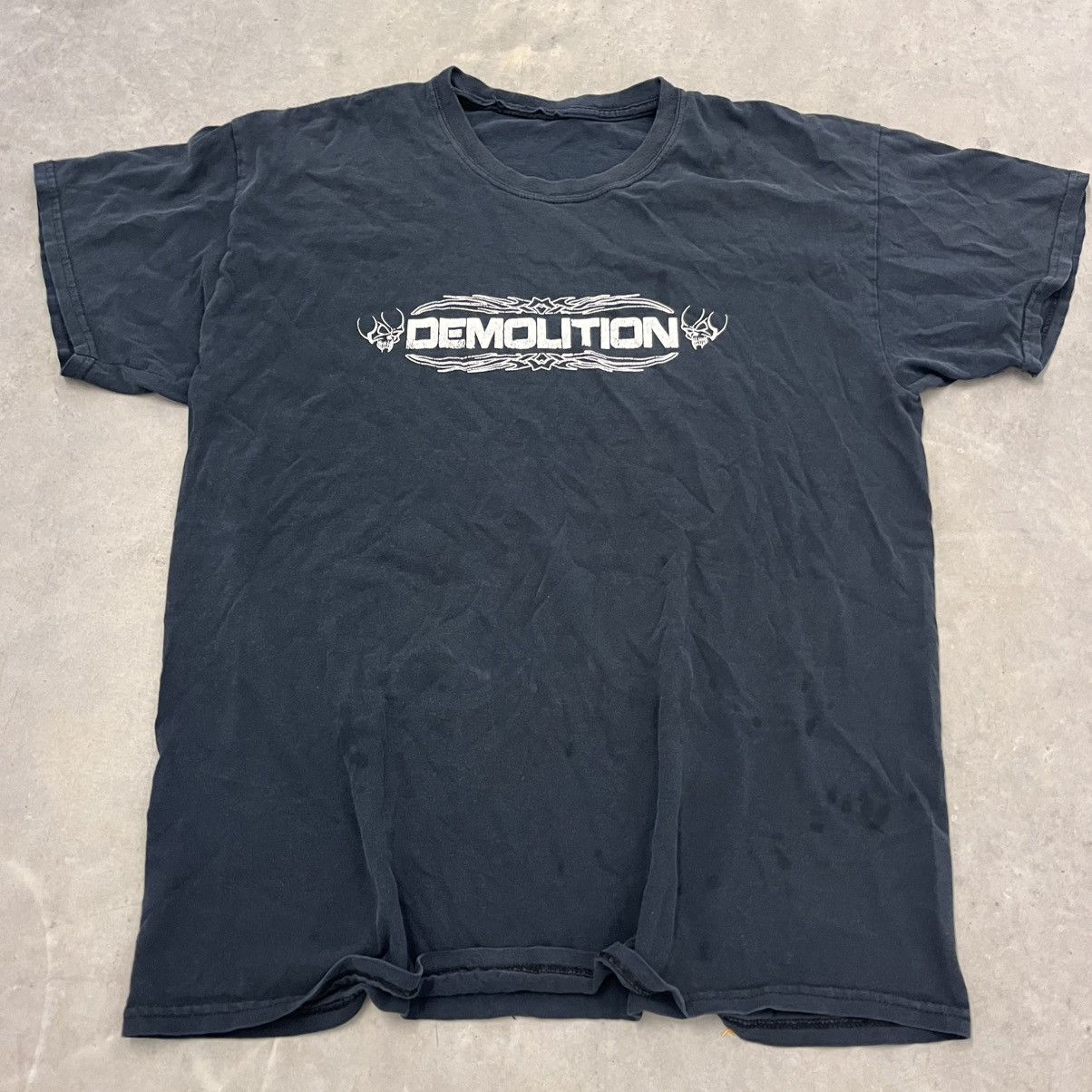 Affliction × Tapout CRAZY Faded Black Demolitions Skull Tattoo Tribal Shirt Size US L / EU 52-54 / 3 - 4 Thumbnail