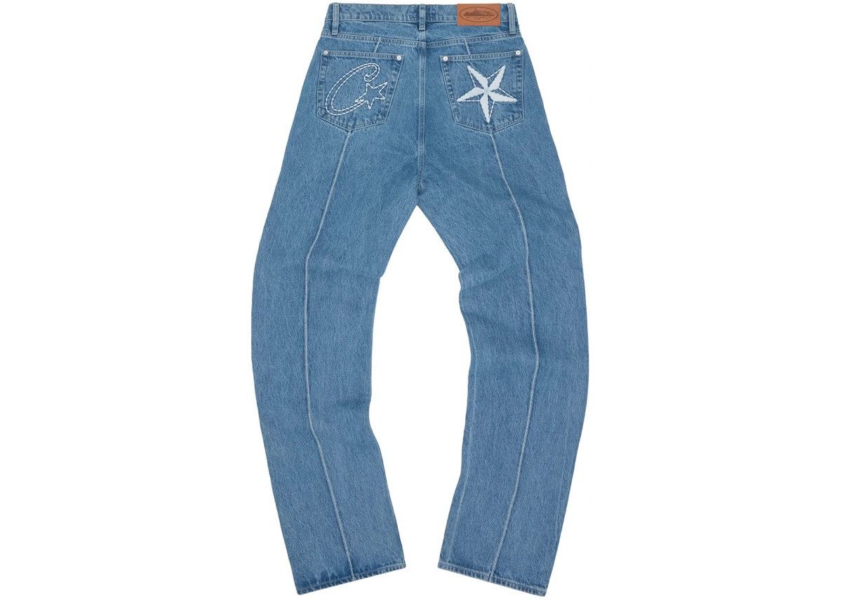 Corteiz Crtz C-Star Denim Jeans Blue | Grailed