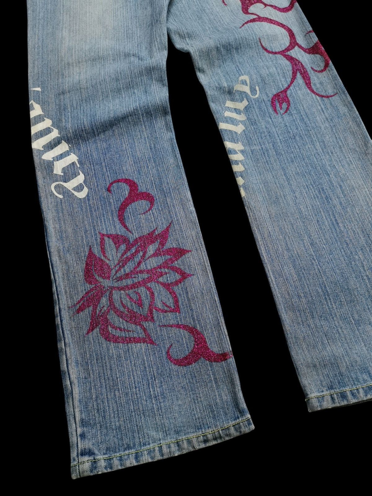Kapital Jude Bloom Denim Y2K Graphic Jeans Patchwork Like Kapital Size US 29 - 7 Thumbnail