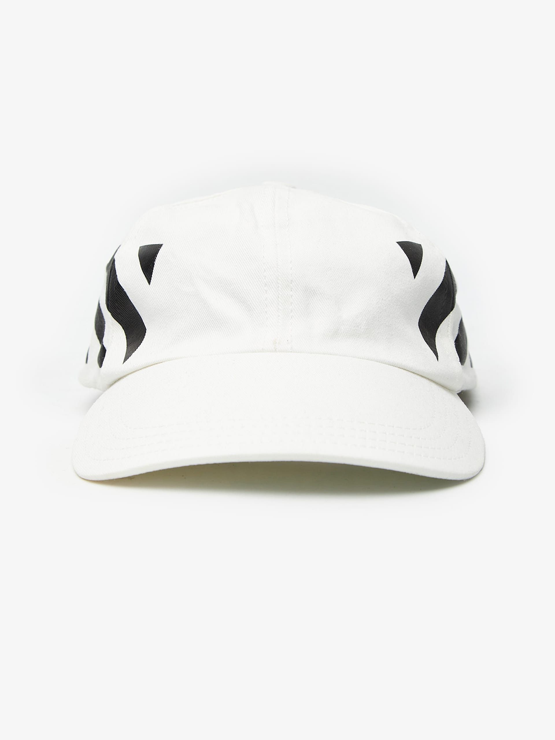 White Logo Printed Cap
